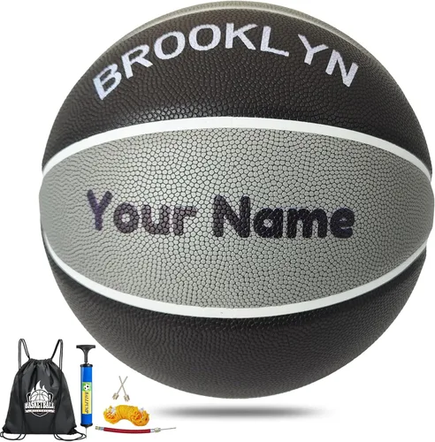 Miniatura 8 de Balones de baloncesto personalizables, personaliza el nombre, logotipo, texto, fotos en baloncesto, tamaño oficial 7 (29.5 pulgadas), regalos
