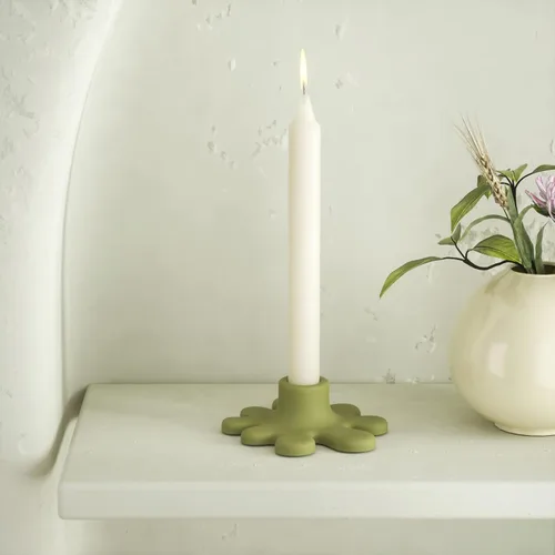Miniatura 5 de BOOWAN NICOLE Soporte de vela de cemento irregular molde de silicona, molde de posavasos de hormigón Bandeja de vela de yeso Decoraciones