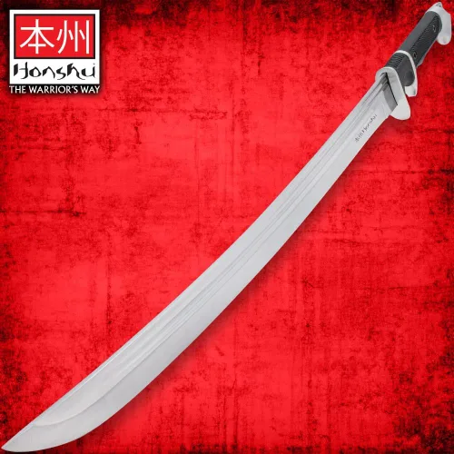 Miniatura 5 de HONSHU Sub-Hilt Wakizashi - Espada y funda Hoja de acero de alto carbono 1060 Mango TPR y protector de acero al carbono Funda de madera