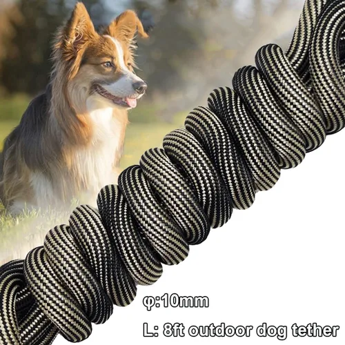 Miniatura 3 de BTINESFUL Correa de Amarre para Perro, Cuerda de Control Correa de Cuerda Larga, 8ft 12ft 20ft 30ft 50ft 75ft Correa para Perros de Patio - Perros