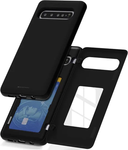 Miniatura 62 de GOOSPERY Funda tipo cartera para Samsung Galaxy S22 Ultra, [tarjetero] parachoques magnético de puerta con cierre automático, cubierta protectora