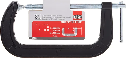 Miniatura 4 de BESSEY CM80 Abrazadera forjada con caída, abrazadera en C, 8 pulgadas, negro