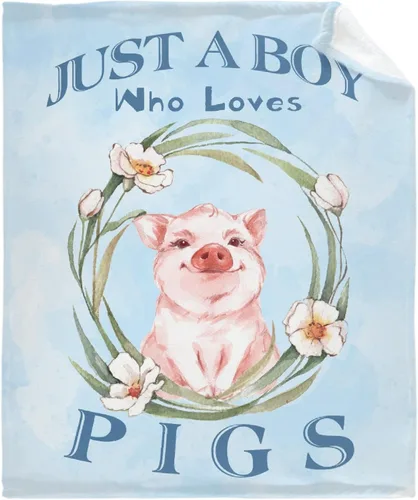 Miniatura 22 de Just A Girl Who Loves Pigs - Manta tipo throw de felpa mullida de franela para siesta para viajes, picnic, cama, sofá, cálida y acogedora para todas