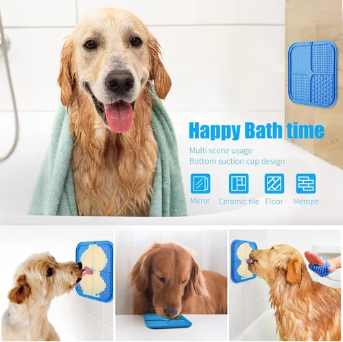 Miniatura 5 de Alfombrilla de lamer para perros, almohadilla de lamer premium con ventosas para aliviar la ansiedad del perro, cuencos de alimentación lenta