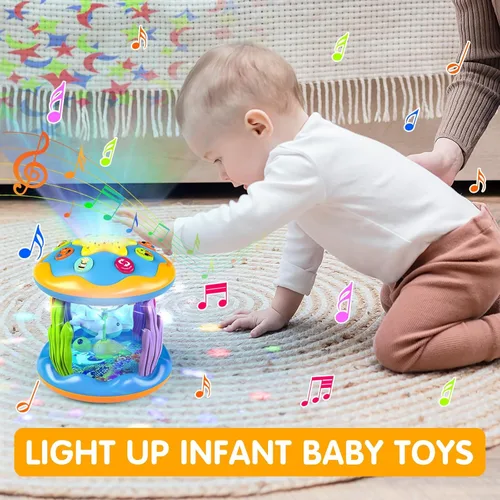 Miniatura 5 de Juguetes para Bebés de 6 a 12 Meses, Proyector Giratorio Musical 4 en 1, Juguetes Infantiles Iluminados para la Hora Boca Abajo de 6-9 12-18 Meses