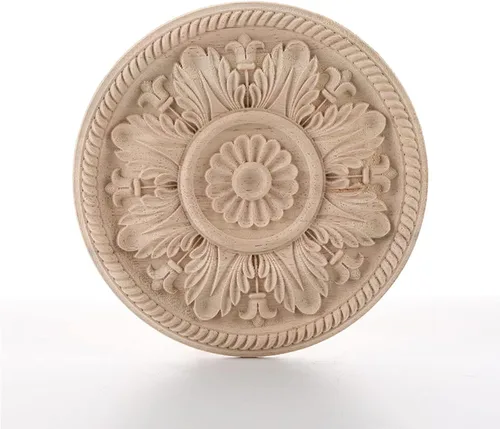 Miniatura 18 de Aplique de esquina tallada en madera para muebles del hogar, puerta, gabinete, decoración sin pintar, muebles tallados apliques onlays