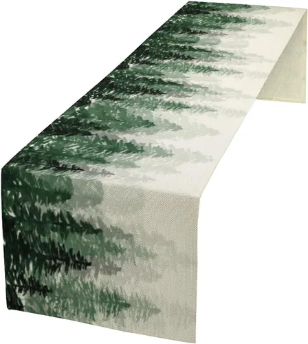 Miniatura 36 de Camino de mesa con estampado de vaca, camino de mesa estilo occidental con estampado de cuero de vaca en blanco y negro, decoración de mesa