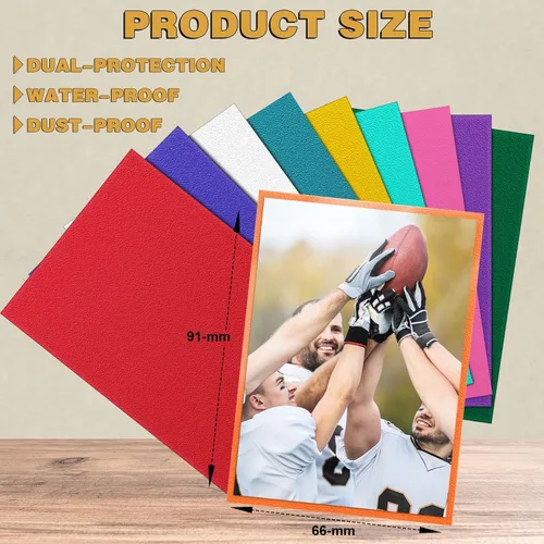 Miniatura 2 de 1000 unidades de fundas para tarjetas de carga superior para cartas coleccionables, 10 colores de fundas suaves para tarjetas de béisbol estándar
