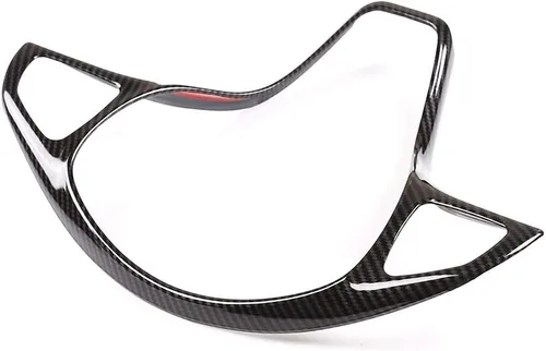 Miniatura 5 de Marco Decorativo de Volante de Coche ABS 1 pieza para Mercedes benz Clase C E GLC CLA GLA W205 W213 X253 C117 X156 2015-2018 (Fibra de Carbono)