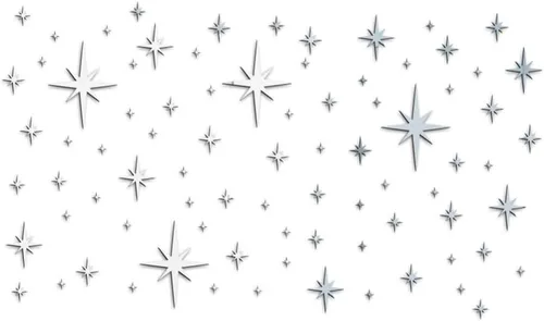 Miniatura 4 de 1 hoja de 82 calcomanías acrílicas de pared con diseño de estrella de espejo de estrella, color oro rosa, fáciles de pelar, autoadhesivas
