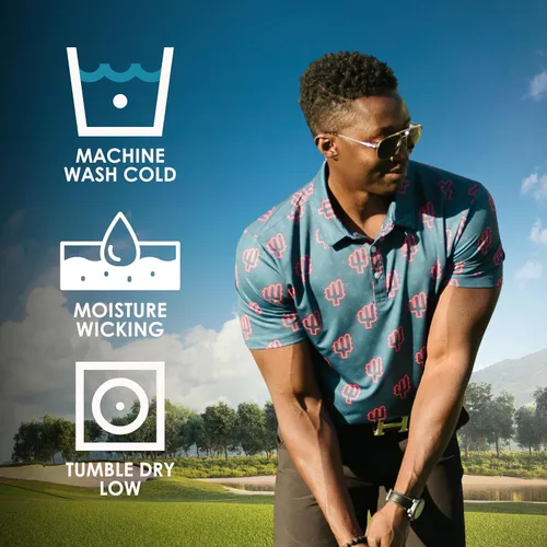 Miniatura 6 de YATTA GOLF - Camiseta polo de golf de alto rendimiento para hombre