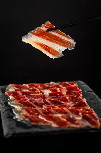 Miniatura 4 de Jamón Iberico de Bellota Pierna para 24 meses, entre 20 – 25 porciones, 10 – 12 libras de Fermin Plus Curado Jamonero Y Cuchillo de jamón Iberico