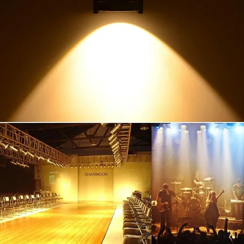 Miniatura 5 de StageLights con puertas de granero – Focos LED COB de 100 W, luces pares blancas cálidas y frías – Luces DMX/Master-Slave DJ, focos de iglesia