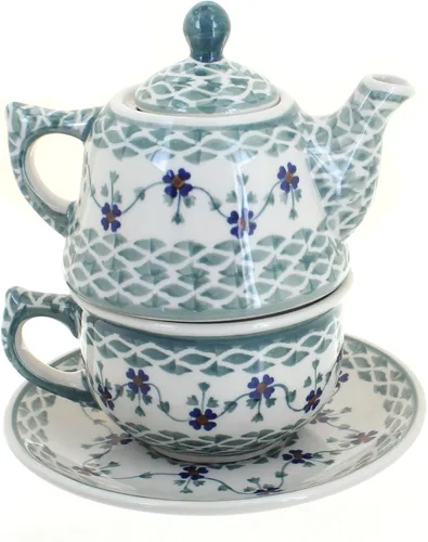 Miniatura 2 de Blue Rose Polish Pottery Blue Butterfly Tea para uno