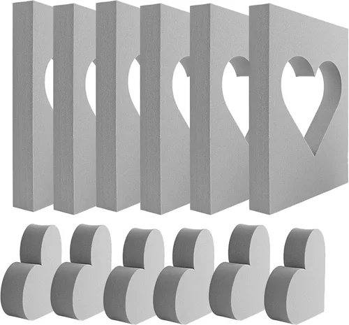 Miniatura 21 de BAOFALI 12 sellos de espuma moldeables grises de espuma de plástico seco, bloque de espuma para cortar y secar espuma para escultura, modelado