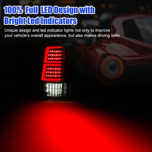 Miniatura 2 de Nixon Offroad Conjunto de luces traseras LED para Dodge Ram 1500/2500/3500 2009-2018 con modelo de luces traseras halógenas de fábrica, luces Claro