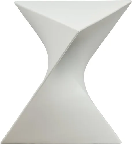 Miniatura 13 de LeisureMod Randolph - Mesa auxiliar apilable de 15.75 pulgadas, resistente a la intemperie, versátil mesa auxiliar triangular de plástico para sala