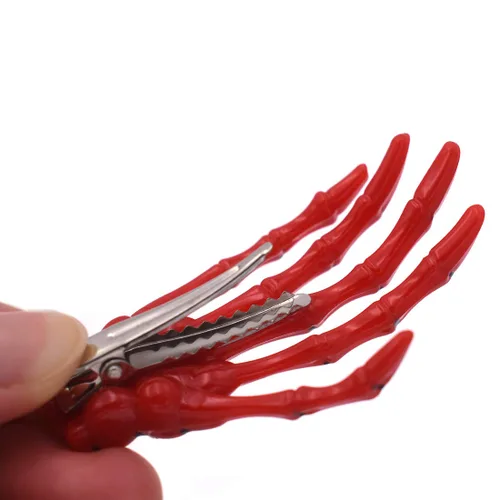 Miniatura 4 de 8 pinzas para el cabello con forma de hueso de mano de color mixto, pinzas para el cabello con forma de hueso de 3 pulgadas de largo, accesorios