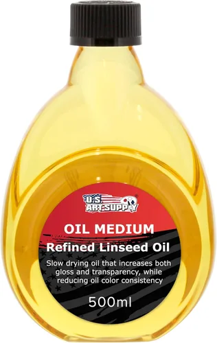 Miniatura 7 de U.S. Art Supply Aceite de linaza refinado, 4.2 fl oz (4.2 oz) medio líquido - Aceite de linaza para madera, soportes de pintura y acabado de madera