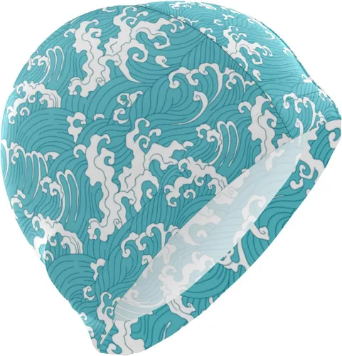 Miniatura 11 de Gorra de natación unisex para adultos, diseño divertido creativo de poliéster