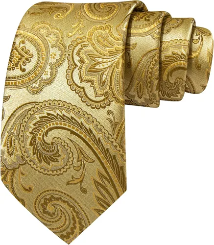 Miniatura 238 de Barry.Wang - Juego de corbata de seda para hombre, diseño de cachemira, pañuelo y gemelos de bolsillo
