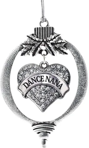 Miniatura 63 de Inspired Silver Adornos festivos de dije de corazón pave de plata con circonitas cúbicas