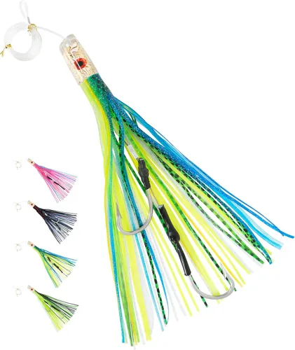 Miniatura 9 de BLUEWING Señuelo de Curricán para Pesca Mayor de 6 pulgadas/9 pulgadas/11 pulgadas/12 pulgadas/14 pulgadas/15 pulgadas/20 pulgadas, Aparejos de Agua