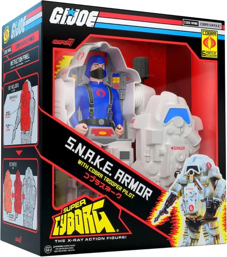 Miniatura 2 de Super7 Super Cyborg G.I. Joe Cobra S.N.A.K.E. Armor (Color Completo - Gris) - Figura de Acción G.I. Joe de 11" con Accesorios Coleccionables