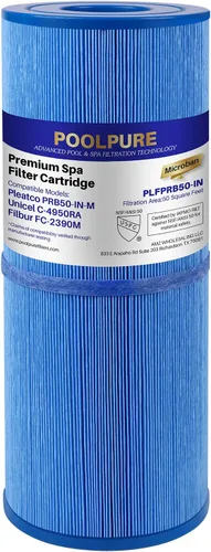 POOLPURE Repuesto para filtro de spa Pleatco PRB50-IN-M, Unicel C-4950RA, Guardian 413-212-02, Filbur FC-2390M, 17-2380, filtro Jacuzzi serie J200,