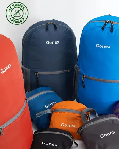 Miniatura 6 de Gonex Mochila Ultraligera Plegable de 20L, Práctica, Plegable para Camping, Viajes al Aire Libre, Ciclismo, Mochila Escolar Azul oscuro