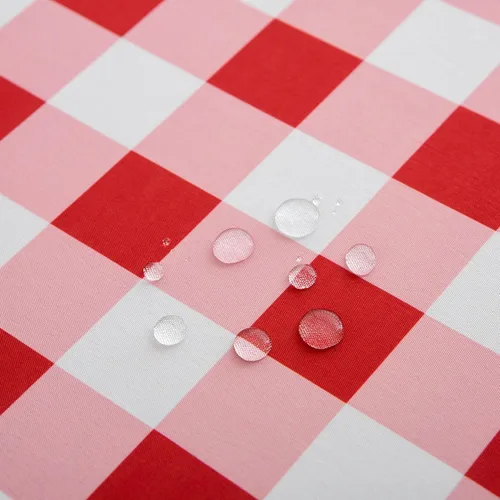 Miniatura 7 de Mantel redondo de 70 pulgadas a cuadros rojos y blancos de primavera, mantel de gingham para mesa - mantel de búfalo a cuadros de poliéster