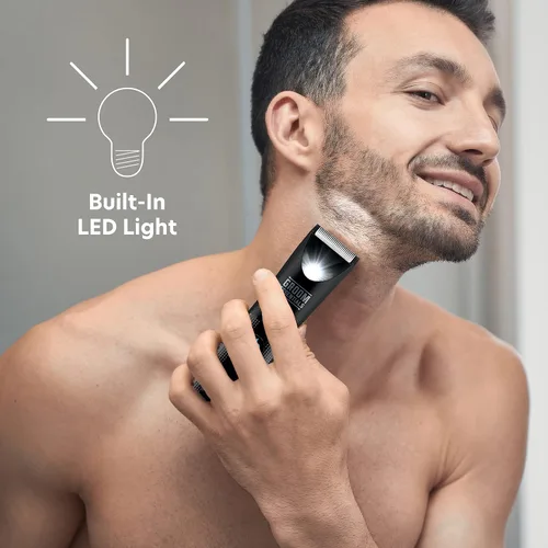 Miniatura 3 de Groom Essentials - Cortadora de pelo recargable, afeitadora de pelo corporal con cuchillas de cerámica, guía de corte ajustable de 3 ajustes