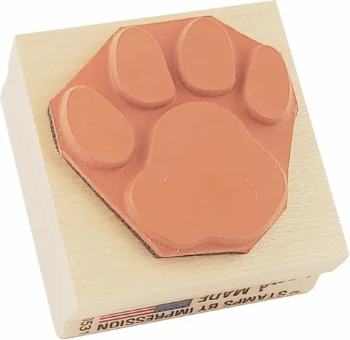 Miniatura 4 de Sello de goma con estampado de pata de león y tigre de gato, 1" x 1.25", #ST0200