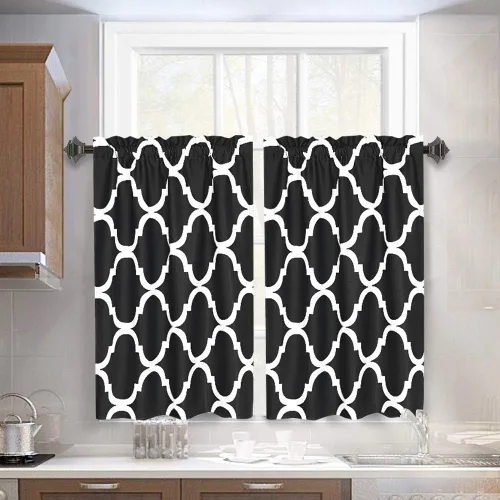 Miniatura 38 de Melodieux - Cortinas de bolsillo de moda marroquí para cocina, cafetería o baño, pequeñas ventanas