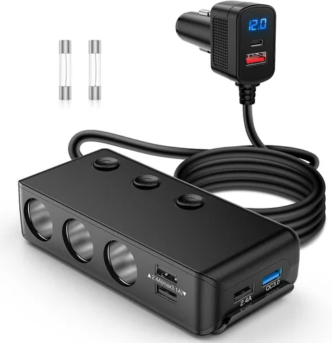 Miniatura 11 de Nilight Enchufe Dual para Encendedor de Cigarrillos 12V, Salida de Energía para Encendedor de 2 Encendedores, Divisor de Enchufe Doble Impermeable