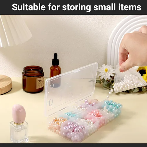 Miniatura 3 de Estuche organizador de uñas postizas acrílicas, 2 unidades, caja de almacenamiento de puntas de uñas de 10 compartimentos con número, contenedor