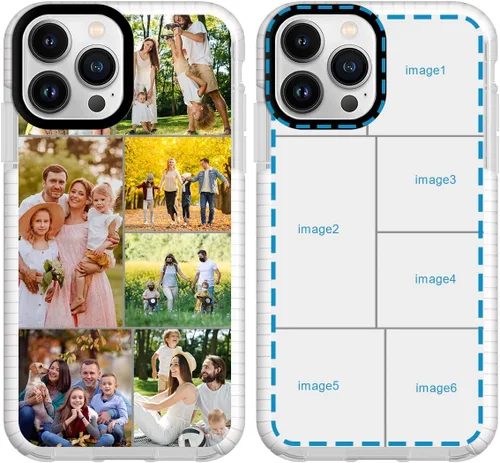 Miniatura 17 de Funda de teléfono personalizada para iPhone 14 Pro Max personalizada con collage de múltiples imágenes, resistente a los golpes, funda protectora