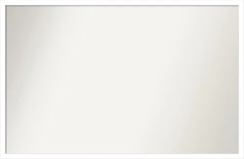 Miniatura 865 de Amanti Art Espejo de baño blanco para sobre el fregadero, 32 x 45 pulgadas, espejo de tocador rectangular blanco esbelto, marco de madera moderno
