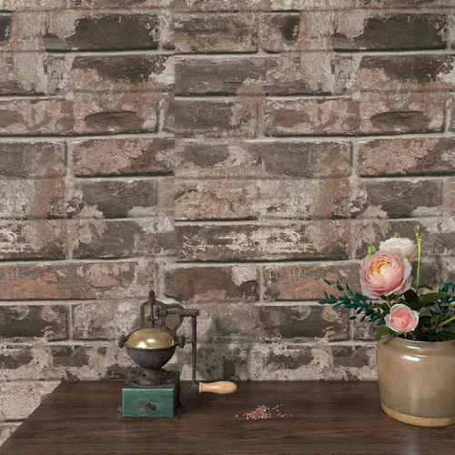 Miniatura 13 de VaryPaper Papel tapiz de ladrillo de pizarra para despegar y pegar, papel tapiz de piedra autoadhesivo, extraíble, rollo de papel de pared