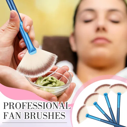 Miniatura 6 de Ziliny 12 piezas de cepillo facial suave para colorete, cepillo de maquillaje, aplicador de ácido, herramientas cosméticas multiuso para máscara