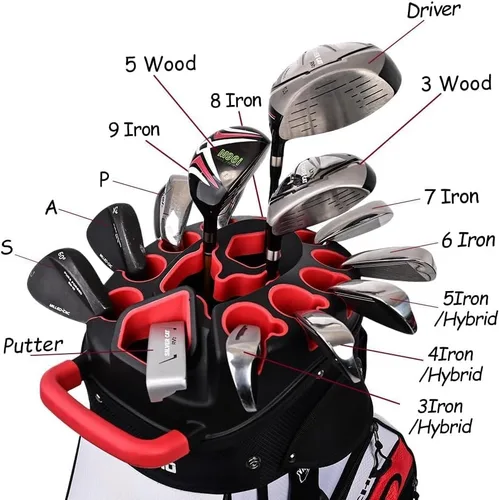 Miniatura 3 de ASK ECHO T-Lock – Bolsa de carrito de golf con organizador de 14 divisiones en la parte superior, bolsa de carrito de golf premium con asas y funda