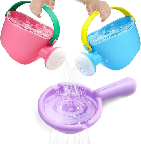 Juguetes de baño para bebés de 1 a 3 años, 3 piezas, juguetes de piscina para niños de 1 a 3, 2 a 4 años, lata de agua, piscina, mesa de agua,