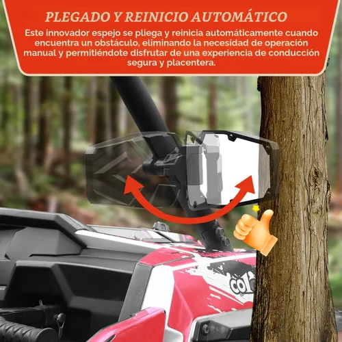 Miniatura 2 de SHEJISI Espejos laterales UTV, espejo UTV plegable y restablecimiento automático en caso de colisión, se adapta a barras antivuelco de 1.5 a 2