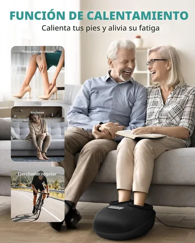 Miniatura 6 de Medcursor máquina masajeadora de pies con calor, rodamiento, amasado profundo, masajeador de pies shiatsu para proporcionar alivio del dolor, pies
