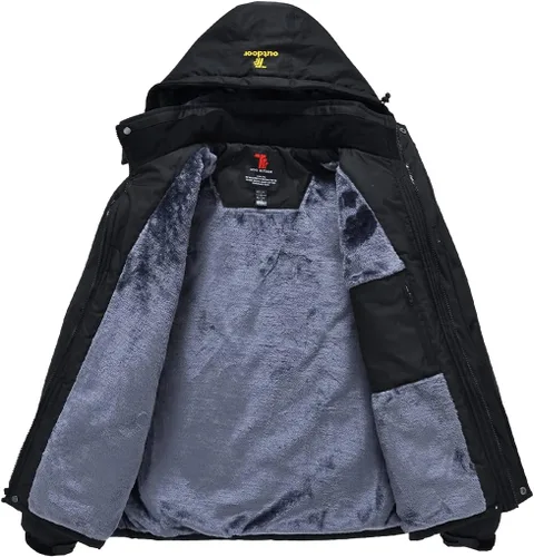 Miniatura 2 de JINSHI - Chaqueta de esquí para hombre, tejido polar, impermeable, rompevientos, M