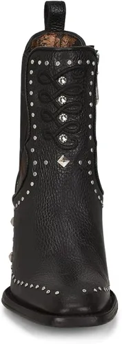 Miniatura 3 de Cuadra Botín para mujer en cuero genuino negro 4P04RS
