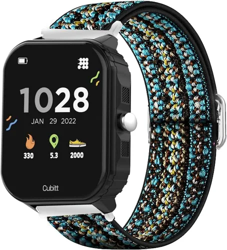 Miniatura 7 de Lamshaw Correa de reloj inteligente compatible con Cubitt para adolescentes, correa de repuesto ajustable de nailon elástico, accesorios compatibles