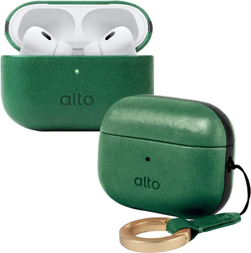 Miniatura 15 de alto Funda de Cuero Italiano Compatible con AirPods Pro 2ª Generación 2022 Mujeres Hombres Carcasa Rígida Protectora Soporta Carga Inalámbrica LED
