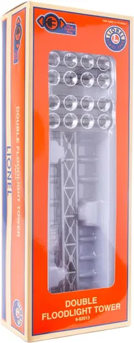 Miniatura 6 de Lionel Torre de reflector doble de calibre O Plug-Expand-Play, accesorio de operación de tren modelo con 16 luces LED y cabezales inclinables