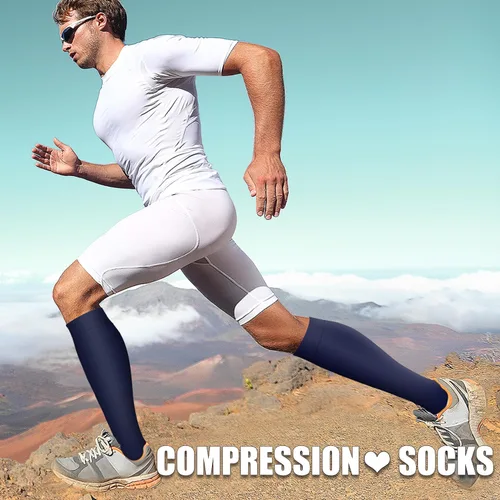 Miniatura 32 de Paquete de 3 pares de calcetines de compresión médica para mejorar la circulación de mujeres y hombres, para correr, hacer deporte y amamantar